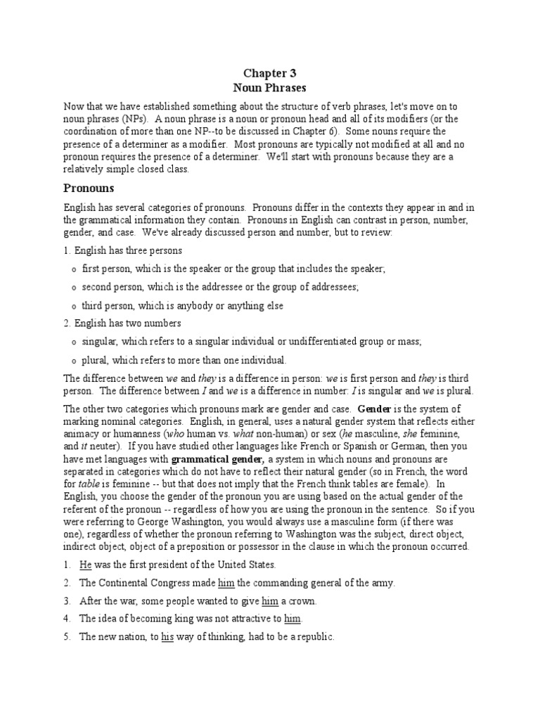 Understanding English Noun Phrases | PDF | Grammatical Gender ...