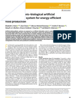 A Hybrid Inorganic-Biological Artificial Photosynthesis System For Energy-Efficient Food Production