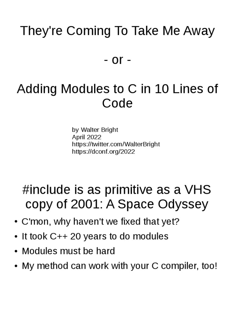 Dlang Modules in C PDF C   Parsing
