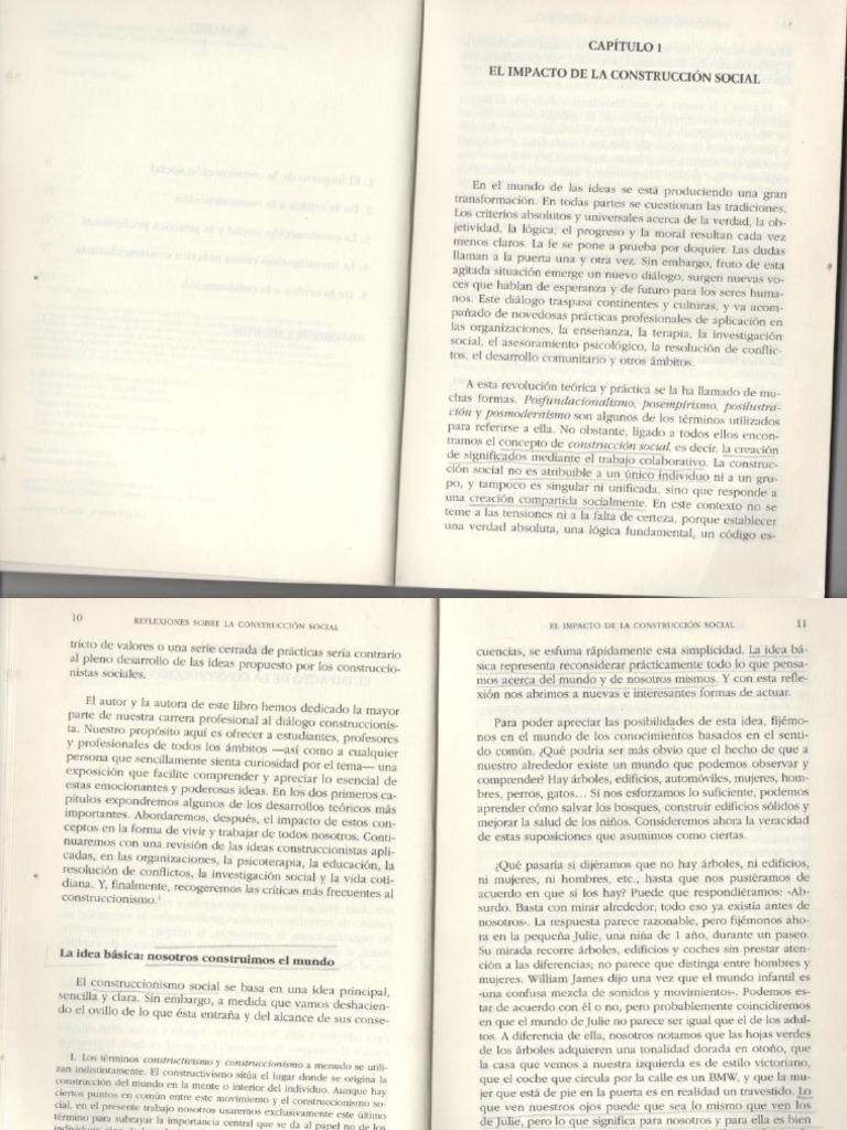 Gergen y Gergen Cap 1 Impacto de La Construcción PDF