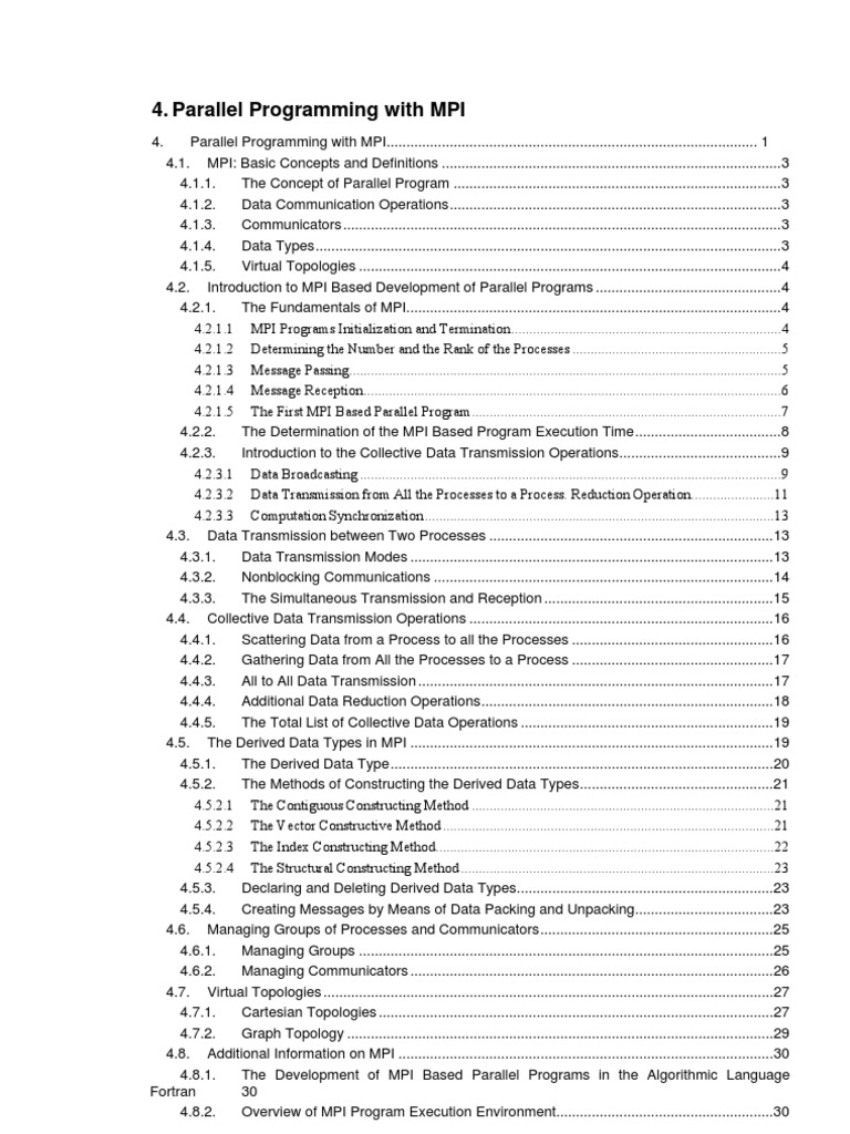Parallel Programming With MPI | PDF | Message Passing Interface ...