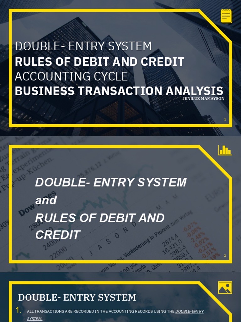 Understanding Double-Entry Accounting | PDF | Debits And Credits ...