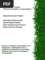 Projeto Da Usina de Recilclagem e Compost a Gem