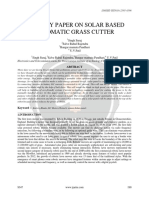 A Survey Paper On Solar Based Automatic Grass Cutter Ijariie9347