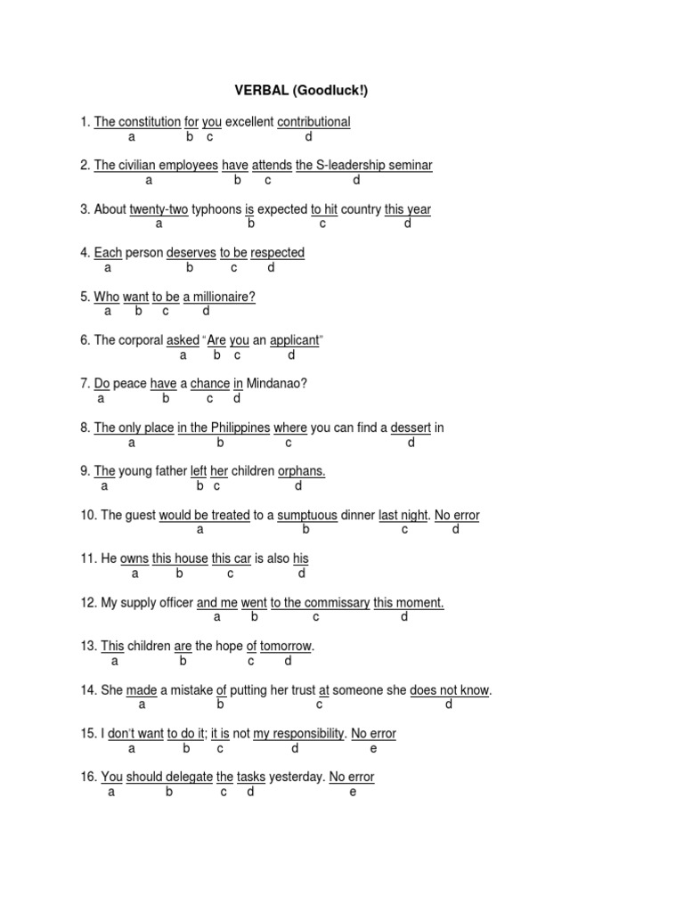 Verbal Reviewer | PDF | Dehydration | Bullying