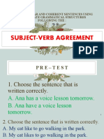 Subject Verb Agreement