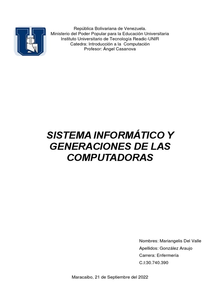 Actividad 1 - Computacion | PDF | Hardware de la computadora ...