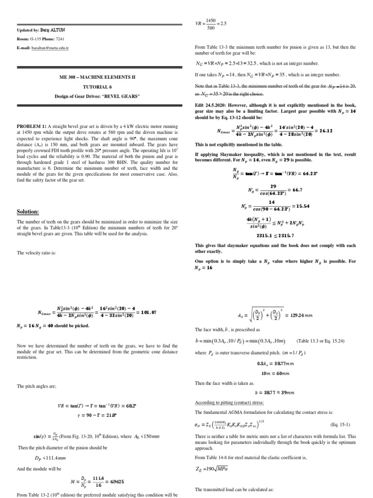 6 Bevel Gears PDF Gear Mechanical Engineering