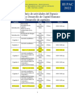 Sección 0800 Calendario de Actividades Del Espacio Pedagógico Rafael Lainez Desarrollo de Capital Humano
