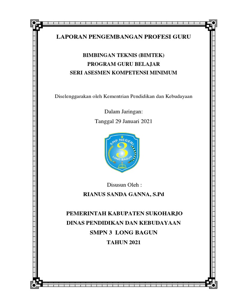 Laporan Pengembangan Profesi Guru - Compressed | PDF