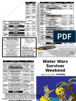 2010 Activity List Water Wars Survivor Weekend