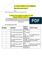 Jadwal Tuton dan Bimbingan Karil FE, FHISIP, FST, FKIP UT 2022.2