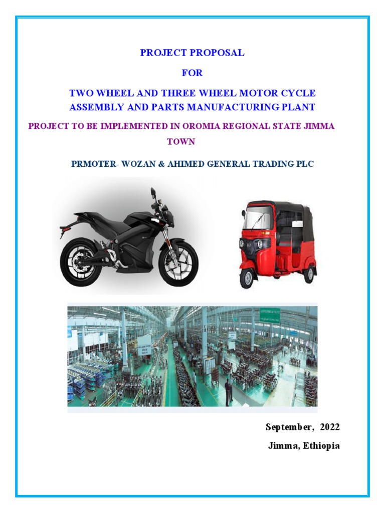 Project Proposal For Two and Three Wheel Motercycle and Parts | PDF ...