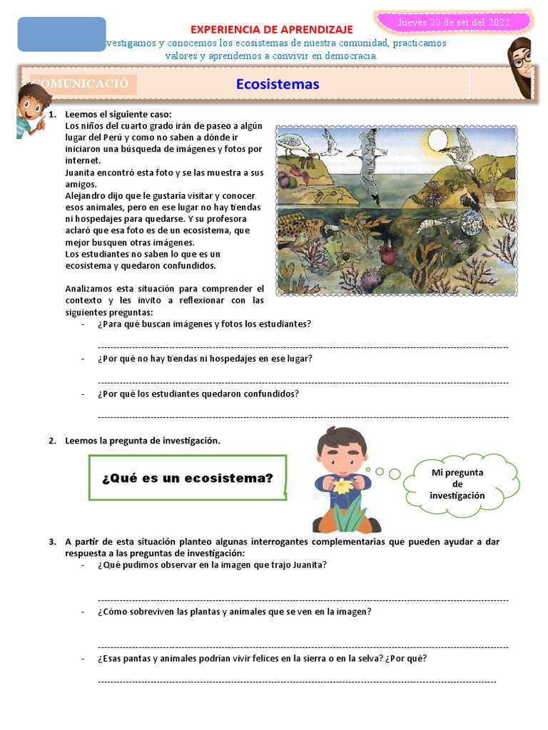 FICHA Ecosistemas | PDF | Ecosistema | Organismos