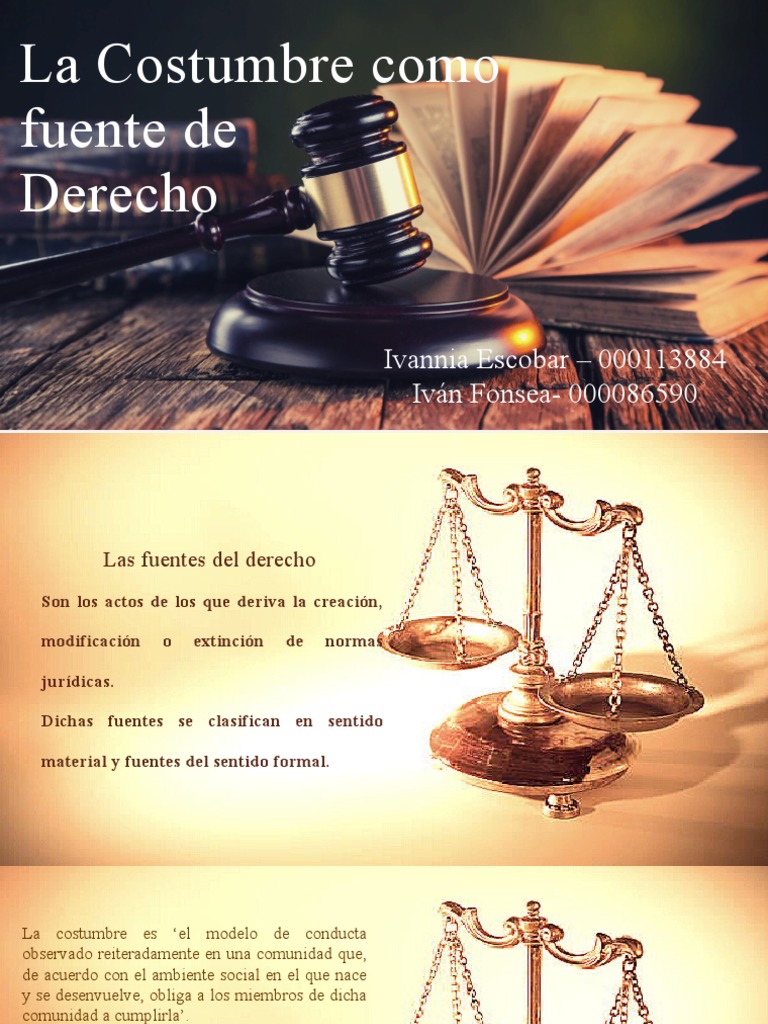La Costumbre como Fuente del Derecho | PDF | Fuentes del derecho | Justicia