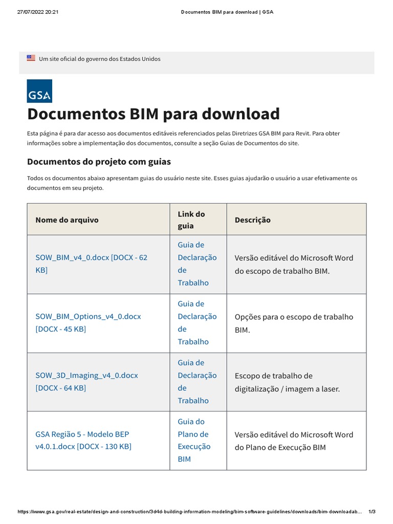 Documentos BIM para Download GSA | PDF | BIM | Gestão de Tecnologia da ...