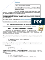 Guía de Ejercicios Funciones Del Lenguaje 1er Nivel Medio