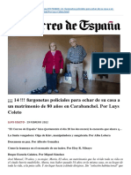 14 Furgonetas Policiales para Echar de Su Casa A Un Matrimonio de 80 Años en Carabanchel