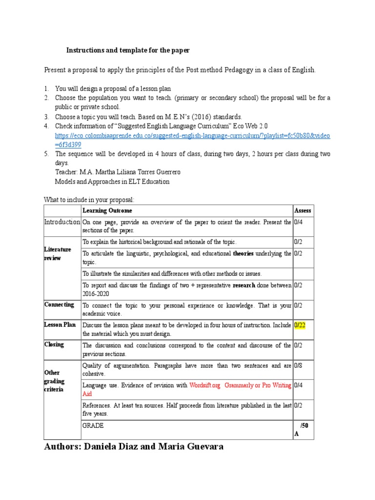 CLIL Lesson Plan Proposal Guide | PDF | Teachers | Lesson Plan