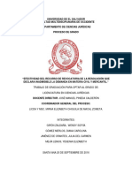 EFECTIVIDAD DEL RECURSO DE REVOCATORIA DE LA RESOLUCIÓN QUE DECLARA INADMISIBLE LA DEMANDA EN MAT