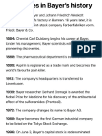 Milestones in Bayer's History - Bayer Australia and New Zealand