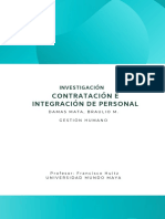 Contratación e Integración de Personal