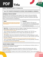 Key Concepts in Pragmatics Worksheet