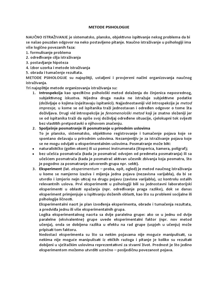 Metode I Tehnike | PDF