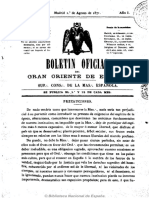 Boletín Oficial Del Gran Oriente Español 7 1871-8-1