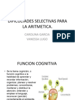 DIFICULTADES SELECTIVAS PARA LA ARITMETICA Expo Andres