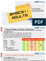 Basics i - Session 11 - Countable and Uncountable Nouns(1)