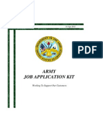 Army Job Application Kit: Working To Support Our Customers