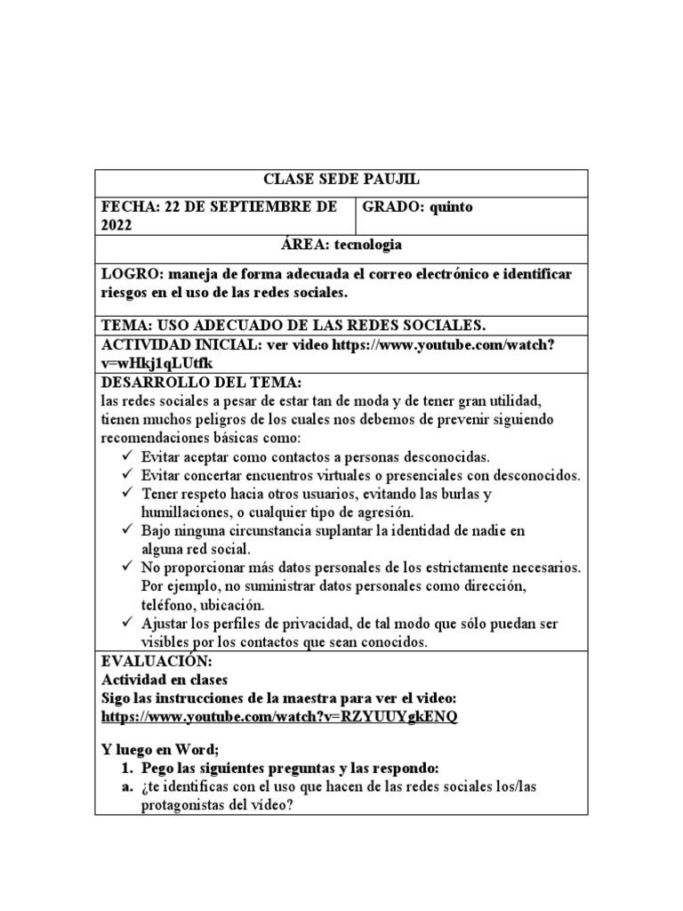 Uso Adecuado de Las Redes Sociales | PDF