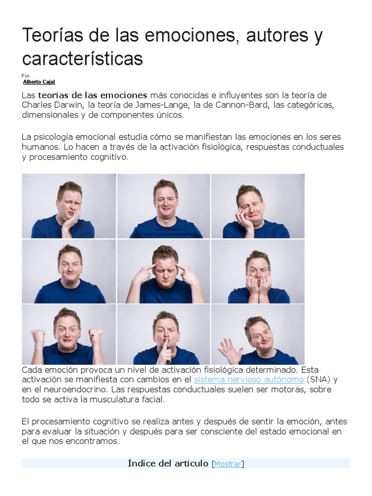 Teoría de Cannon-Bard y emociones | PDF | Las emociones | Cerebro