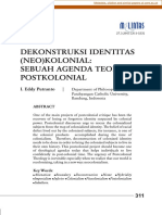 Dekonstruksi Identitas (Neo) Kolonial: Sebuah Agenda Teologi Postkolonial
