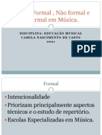 Ensino Formal , Não formal e informal