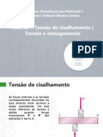 Rema 1 - Aula 2 - Tensão de Cisalhamento e Esmagamento