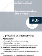 MESO2 - AULA 5 - EVOLUÇÃO DOS RECALQUES COM O TEMPO