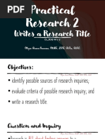 PR2 - Writes A Research Title - Lecture