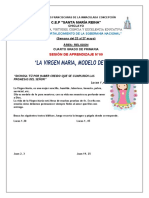 Sesion de Aprendizaje Religion - 4to - n09 - La Virgen Maria Modelo de Vida - Ficha