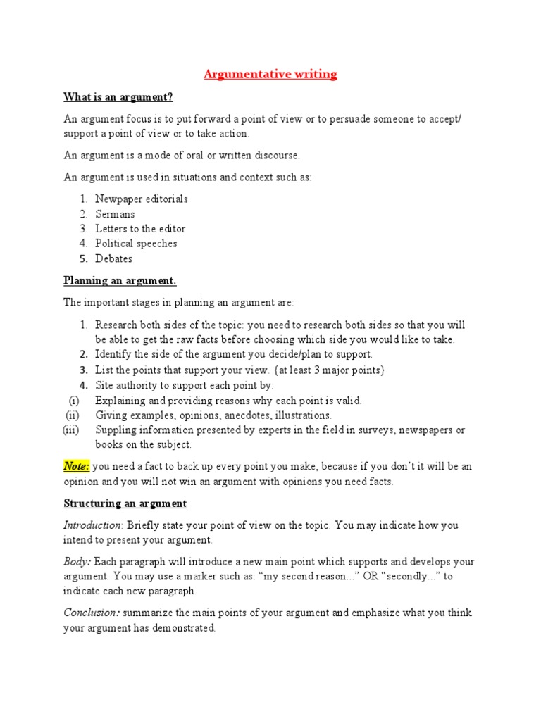 Argumentative Writing | PDF | Career & Growth | Science & Mathematics