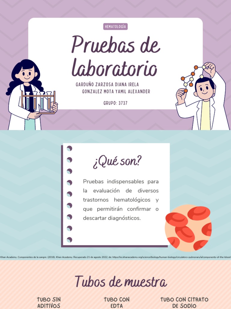 Pruebas de Laboratorio | PDF | Sangre | Coagulación