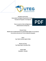 Modelo para La Implementación de Metodologías Ágiles en Una Empresa de Servicios Del Sector de TI de La Ciudad de Guayaquil