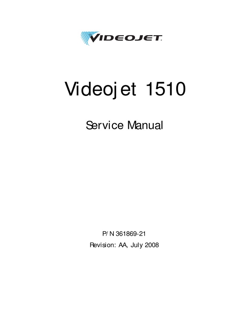 Service ManualVIDEOJET PDF Interference Radio