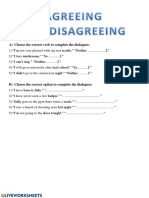 Agreeing and Disagreeing - Worksheet 1