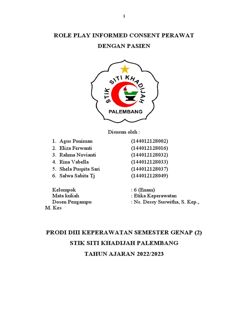 Role Play Informed Consent | PDF | Karier & Perkembangan