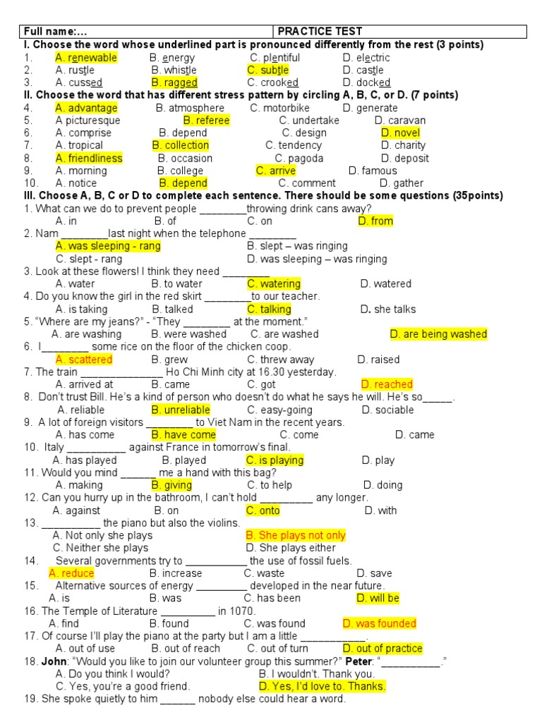 Practice Test 10 | PDF | Trick Or Treating | Halloween