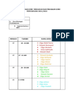 JADUAL TUGASAN MINGGUAN DAN Program Guru Penyayang 2022