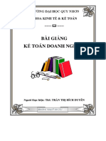 Bài giảng môn kế toán doanh nghiệp