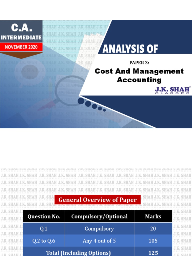 Cost and Management Accounting JK Shaw Notes | PDF | Management ...